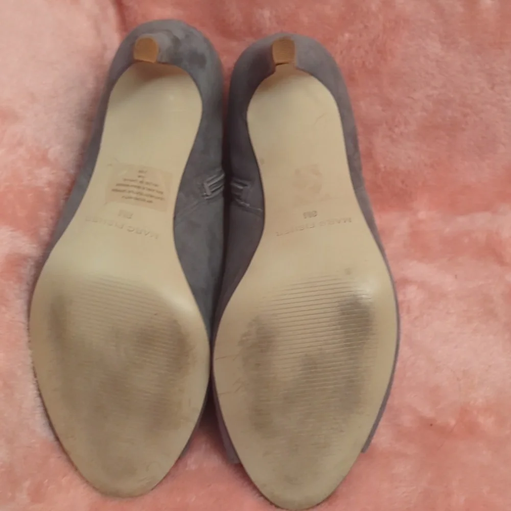 Marc Fisher Grey Swade Peep Toe Stiletto Heels - Picture 6 of 8